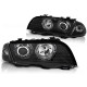 Lampy przód BMW E46 Sedan / Touring Angel Eyes BLACK Ringi LED LPBMG1