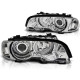 Lampy przód BMW E46 Coupe / Cabrio 99-01 Angel Eyes CHROM Ringi CCFL LPBMB6