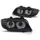 Lampy przód BMW E90 / E91 Xenon Angel Eyes BLACK Ringi 3D LED LPBMN0
