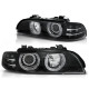 Lampy przód BMW E39 Angel Eyes BLACK Ringi kierunkowskaz LED LPBMA6