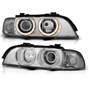 Lampy przód BMW E39 CHROM Angel Eyes Ringi LPBMA8