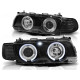 Lampy przód BMW E38 98-01 Angel Eyes BLACK Ringi H7/H1 LPBM72