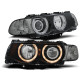 Lampy przód BMW E38 98-01 Angel Eyes BLACK Ringi soczewkowe LPBM26 DEPO