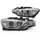 Lampy przód BMW F30 / F31 LCI 15-18 CHROM LED DRL diodowe LPBMN1