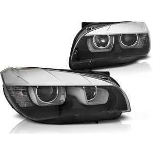 Lampy przód BMW X1 E84 TUBE LIGHT BLACK BI- XENON DRL diodowe LPBME6