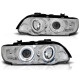 Lampy przód BMW E53 X5 H1/H1 Angel Eyes CHROM Ringi LPBM44