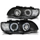 Lampy przód BMW E53 X5 H1/H1 Angel Eyes BLACK czarne Ringi LPBM45