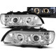 Lampy przód BMW E53 X5 H1/H1 Angel Eyes CHROM Ringi + LED LPBM42