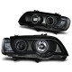 Lampy przód BMW E53 X5 - BLACK Angel Eyes Ringi CCFL Xenon D2S LPBMC5