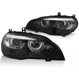Lampy przód BMW X5 E70 07-13 FULL LED AFS BLACK diodowe LED DRL LPBMN8