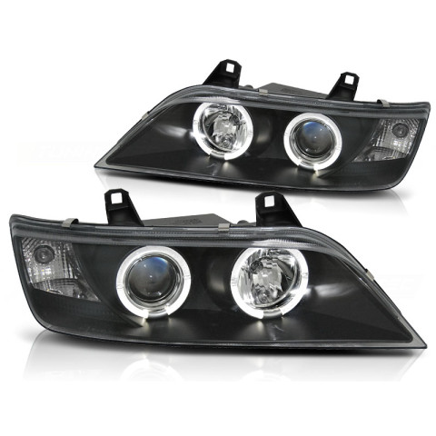Lampy przód BMW Z3 Angel Eyes BLACK czarne Ringi LPBM47