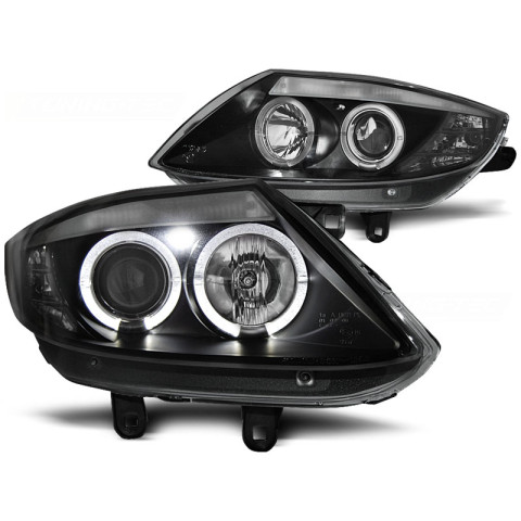Lampy przód BMW Z4 - Angel Eyes BLACK czarne Ringi LPBM78