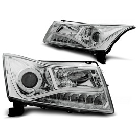 Lampy przód Chevrolet CRUZE 09-13 - CHROM LED + RING LPCT03