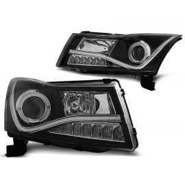 Lampy przód Chevrolet CRUZE 09-13 - BLACK LED + RING LPCT04