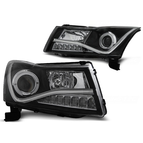 Lampy przód Chevrolet CRUZE 09-13 - BLACK LED + RING LPCT04