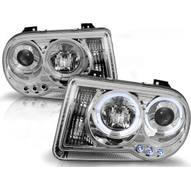 Lampy przód CHRYSLER 300C - CHROM Angel Eyes LPCH09