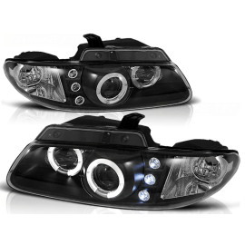 Lampy przód Chrysler Voyager / Dodge Caravan BLACK Angel Eyes LPCH08