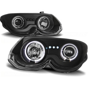 Lampy przód CHRYSLER 300M 99-04 - BLACK Angel Eyes LPCH14