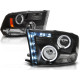 Lampy przód DODGE RAM 2009-2011 - BLACK Angel Eyes LPDO08
