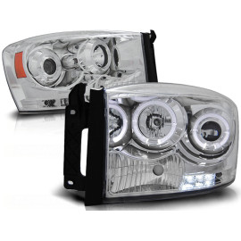 Lampy przód DODGE RAM 06-08 - CHROM Angel Eyes LPDO05