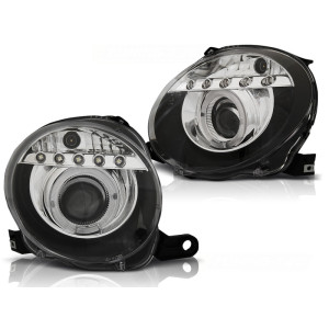 Fiat 500 - BLACK LED soczewkowe LPFI22