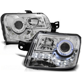 Lampy przód Fiat Panda - diodwe CHROM LED - LPFI13