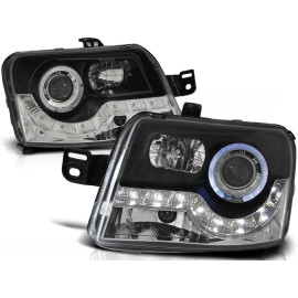 Lampy przód Fiat Panda - diodowe BLACK LED - LPFI14