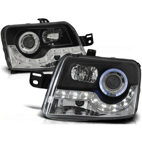 Lampy przód Fiat Panda - diodowe BLACK LED - LPFI14