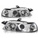 Lampy przód Fiat Punto I clear Angel Eyes CHROM soczewka ringi LPFI08