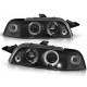 Lampy przód Fiat Punto I clear Angel Eyes BLACK soczewka ringi LPFI09