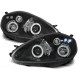 Lampy przód Fiat Grande Punto clear Angel Eyes BLACK soczewka ringi LPFI04