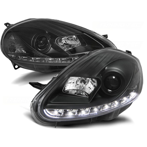 Lampy przód Fiat Grande Punto 08-09 - BLACK LED - diodowe LPFI26