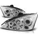 Lampy przód Ford Focus I 98-01 Angel Eyes CHROM soczewki ringi LPFO03