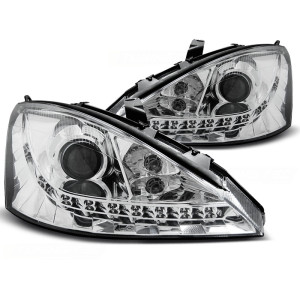 Lampy przód Ford Focus I 98-01 CHROM LED LPFO43