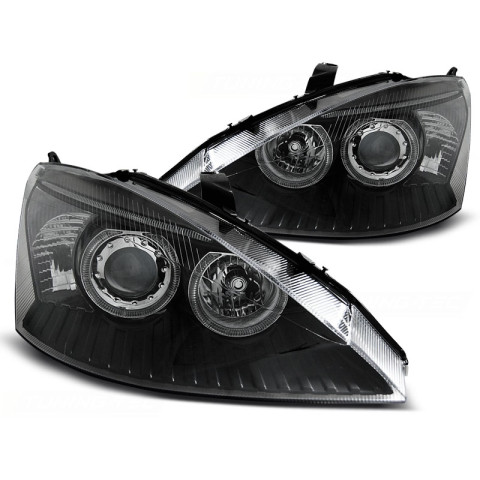 Lampy przód Ford Focus I 98-01 Angel Eyes BLACK ringi DEPO LPFO42