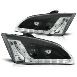 Lampy przód Ford Focus II - BLACK LED - diodowe LPFO19