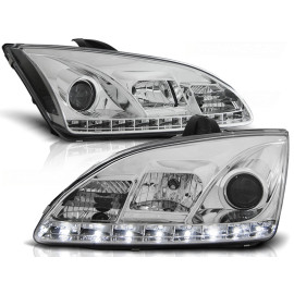 Lampy przód Ford Focus II - CHROM LED - LPFO20