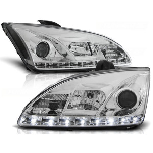 Lampy przód Ford Focus II - CHROM LED - LPFO20