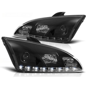 Lampy przód Ford Focus II - BLACK LED - LPFO21