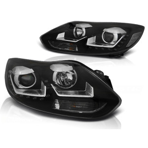 Lampy przód Ford Focus III 11- BLACK LED - diodowe LPFO61