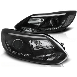 Lampy przód Ford Focus III 11- TUBE LIGHTS BLACK - LPFO57