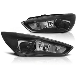 Lampy przód Ford Focus mk3 2014- BLACK Tube Light LED diodowe LPFO77