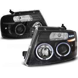 Lampy przód Ford 150 Mk11 04-08 Angel Eyes BLACK LPFO40
