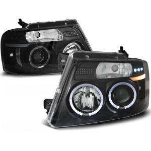 Lampy przód Ford 150 Mk11 04-08 Angel Eyes BLACK LPFO40