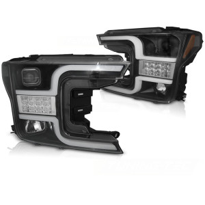 Lampy przód FORD F150 MK13 17-20 TUBE LIGHT BLACK LPFO90