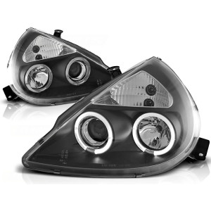 Lampy przód Ford Ka clear Angel Eyes BLACK soczewka ringi LPFO12