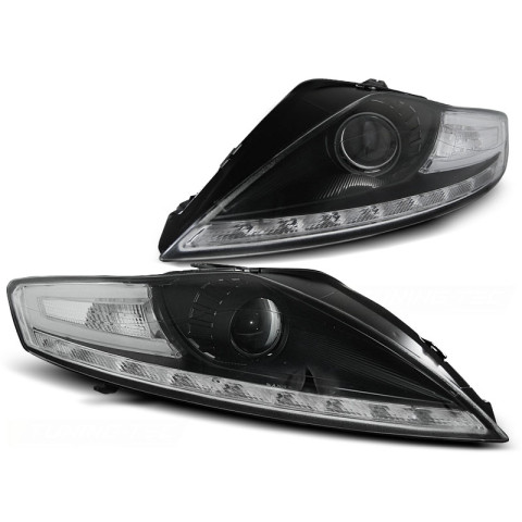Lampy przód Ford Mondeo IV - BLACK LED diodowe Kierunkowskaz LED LPFO55