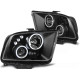 Lampy przód Ford Mustang 05-09 Angel Eyes BLACK soczewkowe ringi LED LPFO31
