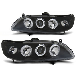 Lampy przód Honda Accord US 98-02 Angel Eyes BLACK soczewki ringi LPHO22