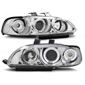 Lampy przód Honda Civic 91-95 Angel Eyes CHROM soczewka ringi LPHO01
